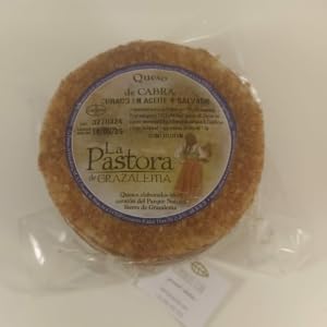 Queso curado de cabra emborrao 900g - La Pastora - Queso artesano de la Sierra de Grazalema- Malaga