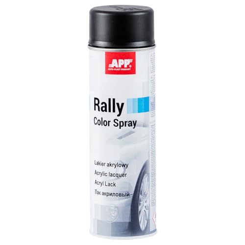 APP Rally Color Spray Acryllack | Lackspray | Sprühfarbe | Schnell trockend | Schwarz Matt | 500 ml