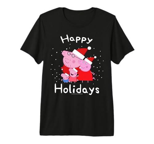 T-shirt Peppa Pig Happy Holidays avec finitions premium durables