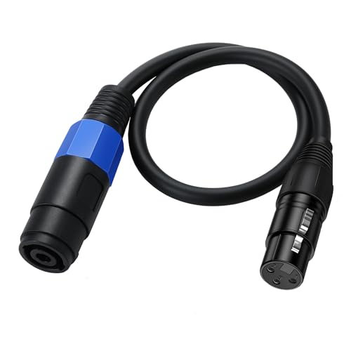 Câble Speakon vers XLR femelle de 50 cm pour haut-parleur DJ et sonorisation PA