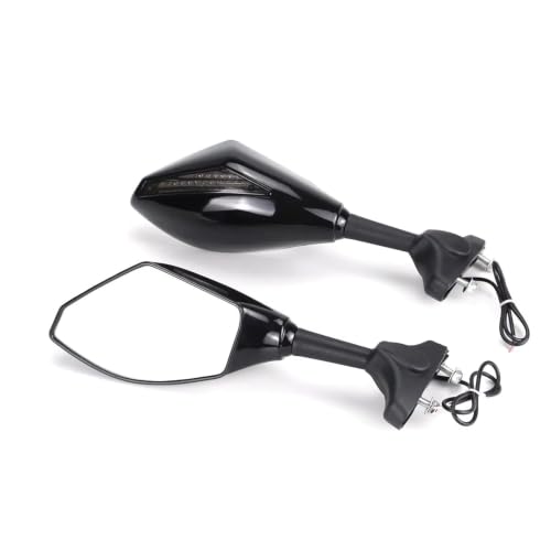 Espejos Moto con Intermitentes LED para Yamaha YZF R3 R25 R15 Retrovisores Racing Ahumados