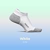 Feetures Elite Max Cushion No Show Tab Ankle Socks - Running Sock with Targeted Compression - New White, M (1 Pair) #1