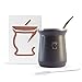 BARGIN Set opaco Argentino per Yerba Mate – Include lampadina in acciaio inox e spazzola per la pulizia delle lampadine – Kit opaco a doppia parete in acciaio inox stile creollo – grigio