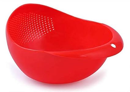 The Creative India Big Size Rice Pulses Fruits Vegetable Noodles Pasta Washing Bowl & Strainer