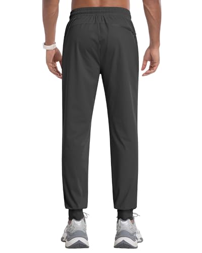 Men's Sweatpants Athletic Pants Joggers with Zipper Pockets Lightweight Quick Dry Workout Track Pants for Gym Running2