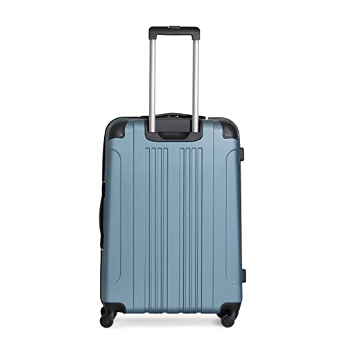 Kenneth Cole Out Of Bounds Lightweight Durable Hardshell 4-Wheel Spinner Cabin Size Travel Suitcase, Granite Blue, 28-Inch Checked #TOP3