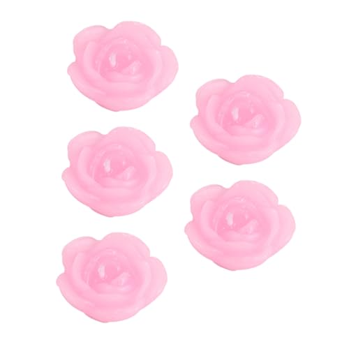 GOOHOCHY Paraffin Candles 5pcs Rose Candle Light Water Floating Candles Floating Rose Candles Water Rose Candles Flower Candles Rose Floating Candles Paraffin Water Candle Sunflower Pink