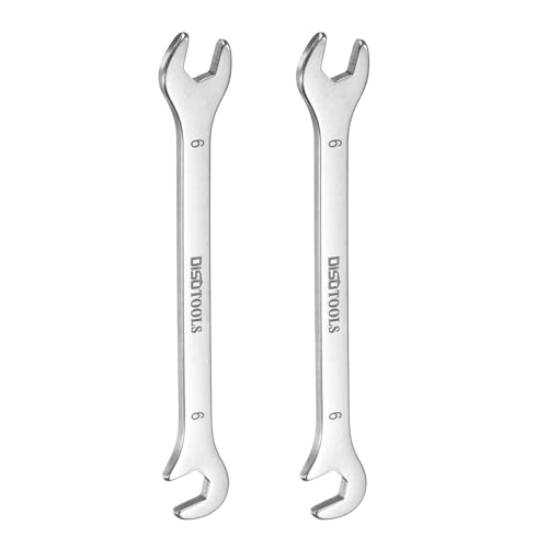 QUARKZMAN 2 Pezzi Chiave a Bocca Aperta Super Sottile da 6mm Chiave a Doppia Bocca Metrica in Acciaio Inossidabile 30Cr13 Temperato Lucidato Chiave Con Angolo di Apertura di 15° e 75°