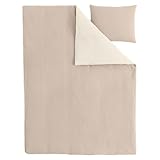 Sranin Musselin Kinderbettwäsche 100x135 – Bettbezug + Kissenbezug aus 100 % Baumwolle – Atmungsaktiv & Hautfreundlich Babybettwäsche Set für Kinder (Honigbeige, 100x135 + 40x60 cm)