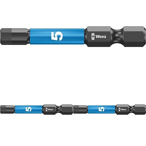 Wera 840/4 IMP DC Impaktor Bits SB 5,0, Hex-Plus, 5.0 x 50 mm, 05073945001 (Packung mit 3)