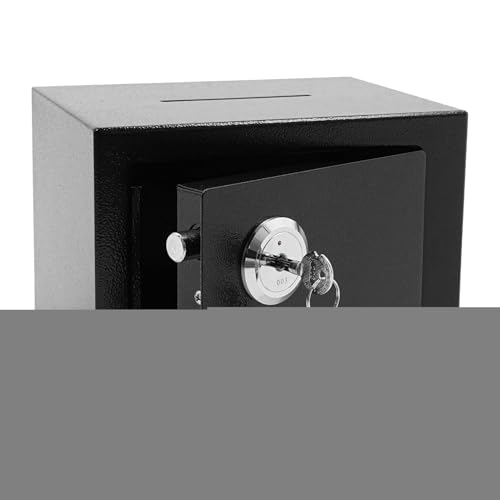 Coffre-fort Domestique, Petit Coffre-fort Antivol avec Fente pour Pièces, Coffret Anti-Feu pour Valeurs Bijoux Voyage Maison Bureau