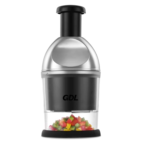 Image of Food Chopper, Hand Chopper Dicer Easy to Clean, Manual Slap Vegetable Chopper Onion Cutter, Garlic Chopper Mincer for Onion, Nut, Tomato, Pepper, Celery, etc