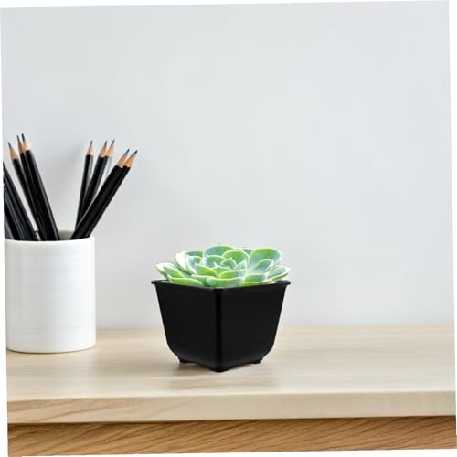 Pots carrés plastique épais durables de haute qualité pack de 4