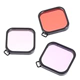 Filtre rose : conçu pour la correction des couleurs de l’eau douce claire à faible profondeur (0,5 à 45 m), caisson de plongée en plastique