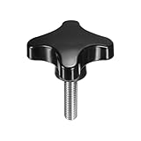 uxcell 4 Point Knobs, 3/8'-16 UNC 1.54' Threaded Stud Star Clamping Knobs Hand Tightening Thumb Screw Knob for...