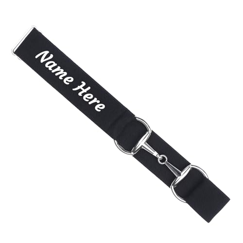 Personalized Custom Name Equestrian Elastic Belt, Stretchable Waist Belt for Women