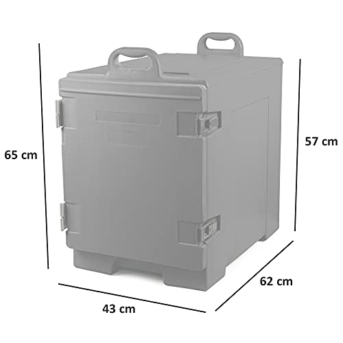 Foto von Zelsius Thermo Transportbox | 43 x 62 x 65 cm - schwarz | Warmhaltebox für 1/1, 1/2 oder 1/3 GN Gastronorm Behälter | Thermobox für Gastronomie, Party, Event, Catering | Isolierbox, Wärmebox
