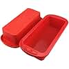 SILIVO Silicone Bread & Loaf Tins for Baking 22x9x6 cm, 2Pcs Rectangle Cake Tin, Nonstick Silicone Cake Moulds for Baking, Bread Baking Pans for Loaves