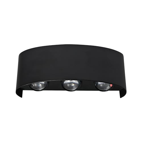 Image of FERA Waterproof Up Down Led Wall Lamp, Aluminium IP65 Body 6 Ray, Warm White, Indoor /Outdoor Decorative Wall Sconce Light, (6 ray Warm)