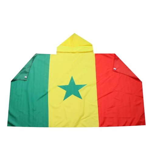 AZ FLAG Drapeau Sénégal 150x90 cm - Cape Drapeau Sénégalais 100% Polyester Avec Manches Intégrées - Body Flag 80g