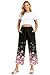 Women Swim Pants Wide Leg Lightweight Dry Fit Travel Pant Pink Floral M