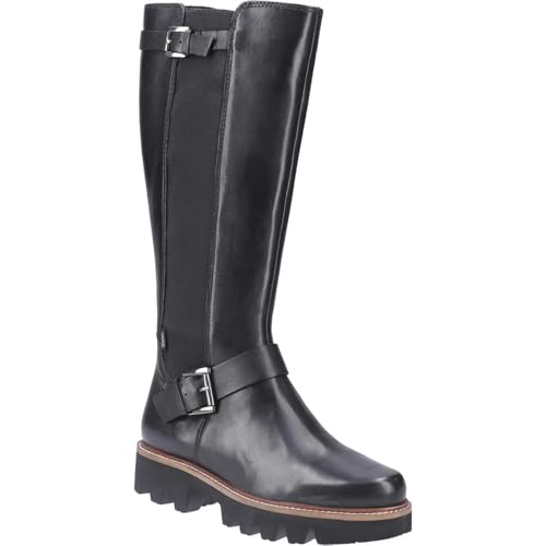 Pod Aleena - Stivali da donna in pelle/tessuto, colore: Nero, Nero , 36 EU