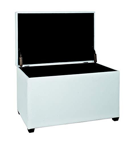 Haku Möbel - Baú com tampa acolchoada, design vintage, 40 x 65 x 42 cm, multicolorido (madeira)