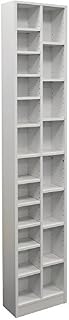 WATSONS BLOCK - Tall Sleek 360 CD / 160 DVD Media Storage Tower Shelves - White