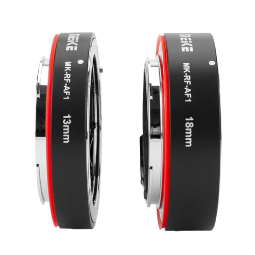 Meike MK-RF-AF1 - Kit de Anillo Adaptador de Tubo de extensión Macro de Marco Completo AF de 13 mm + 18 mm para cámaras de la Serie EOS-R, cámaras de Montaje RF EOS-R EOS-RP - imagen 3