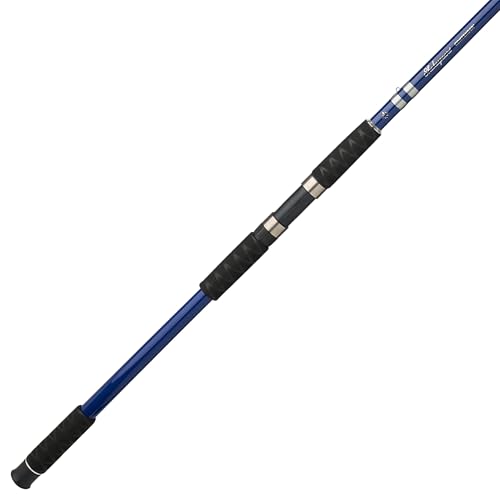 Shakespeare Contender Spinning Rod, 12', 2-Piece Saltwater Fishing Rod, Medium Heavy Power, 12-25 lb Line Rating