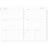 2024 Weekly & Monthly Planner Refill, A5 Planner Inserts for 6 Holes, 12 Monthly Calendars with Monthly Tabs, 5.5'x8.5', 6-Hole Punched