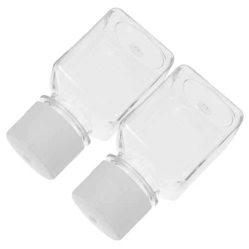 CHILDWEET 2pcs Serum Bottle Sample Containers Wide Mouth Reagent Bottle Liquid Sealing Bottle Liquid Pill Containers Serum Vial Sample Reagent Bottle Reagent Vial Plastic Transparent