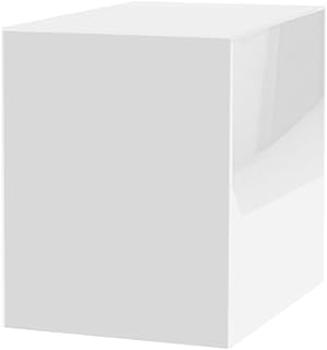 White Platform Display Box 12" x 12" x 16" No Lid Art Sculpture Pedestal Collectible Cube Trophy Expo Event Wedding Reception 5 Sided by Marketing Holders