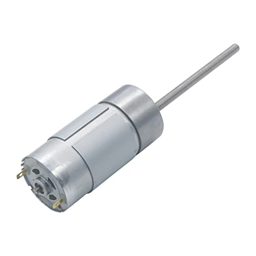 Motor de CC mini con eje de tornillo de plomo de 6 mm varilla roscada de 80mm y 24V 500RPM 6