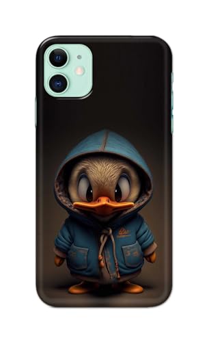 Image of PRINTFIDAA Printed Hard Back Cover Case for Apple iPhone 11 Back Cover (Animated Duck) -112