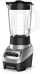 BLACK+DECKER PowerCrush Multi-Function Blender with 6-Cup Glass Jar, 4 Speed Settings, Silver