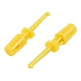 uxcell® 10 x Plastic Multimeter Test Hook Clip Grabber Yellow 1.6