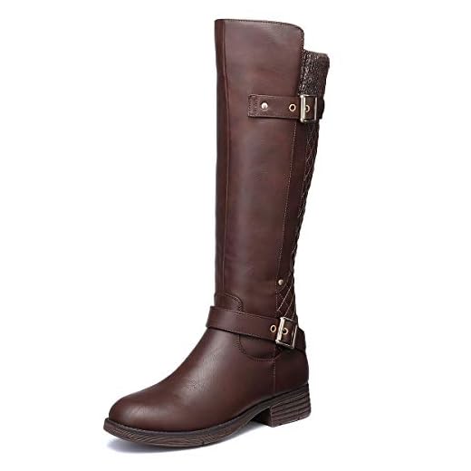 gracosy Rodilla Alta Botas Mujer Tacón Bajo Zapato Señoras Nieve Botas Mujer Botas de Cuero Piel Forrado Invierno Cálidas Antideslizante Hermoso Cremallera Casuales