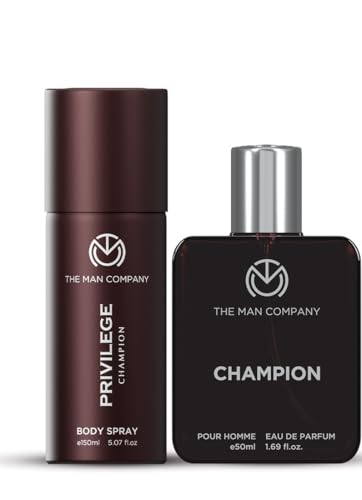 Image of The Man Company Champion Perfume & Deo Combo for Men - Set of 2 | Premium Long-Lasting Fragrance for Him | Valentine gift Set for Boyfriend, Husband