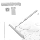 【NOYAU EN ACIER INOXYDABLE POUR UNE STABILITÉ MAXIMALE】 Dites adieu aux manches en plastique instables. Notre raclette est renforcée par un noyau solide en inox, qui ne casse ni ne se déforme sous pression. Idéale pour un nettoyage efficace des paroi de douche et surfaces vitrées