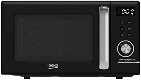Beko Cosmopolis Retro Solo Microwave MOF21220BCP |Black Design | 20L Capacity| 800W Power | Includes Auto Defrost Function & Digital Timer