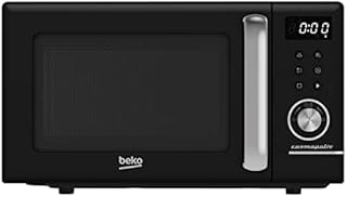 Beko Cosmopolis Retro Solo Microwave MOF21220BCP |Black Design | 20L Capacity| 800W Power | Includes Auto Defrost Function & Digital Timer
