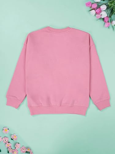 Image of KiddoPanti Boys Solid Round Neck Full Sleeve Fleece Sweatshirt | 60% Cotton 40% Polyester | Soft Warm Winter Pullover | Ribbed Cuffs & Hem | Casual Winter Sweatshirt for Kids