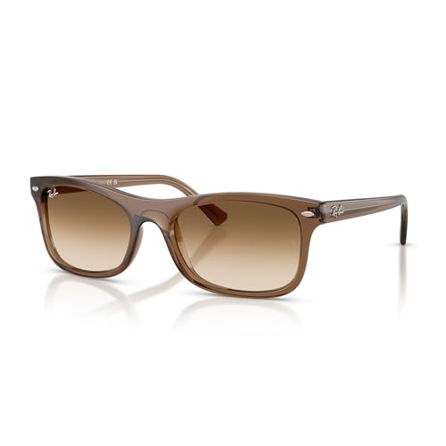 Ray-Ban RB2226F 664051 57MM Transparent Light Brown/Clear Gradient Brown Square Sunglasses for Men for Women