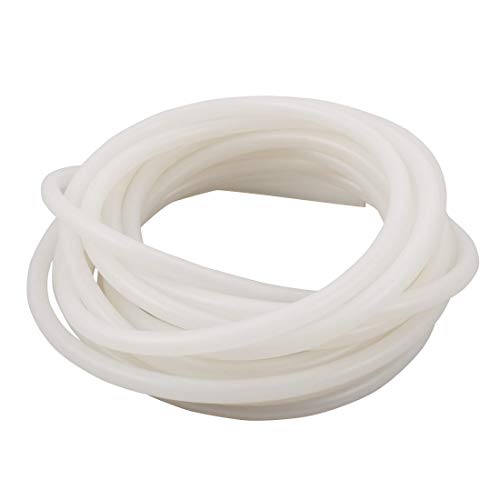 Sourcingmap 4mm x 6mm High Temp Resistant Flexible Silicone Tube Hose Pipe 5 Meters Long, White