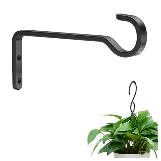 SIRLOMU 1 Pezzo Gancio Pianta, Gancio da Parete in Ferro, Gancio da Parete per Vasi Pendenti, Casette per Uccelli, Lanterne, Girandole, Luci da Parete (18cm)