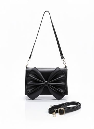 Image of Women's Bow Crossbody Bag - Shoulder Purse & Sling Handbag - Multi-Pocket Partitioned Side Bag with Adjustable Strap for Party, Wedding & Casual