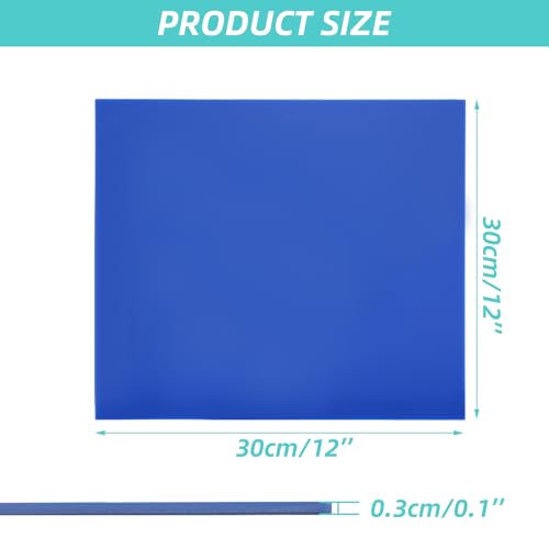 Image of 5 Pcs Blue Acrylic Sheets 12 inch x 12 inch x 1 /8 inch Glossy Opaque Plexiglass Sheets, Acrylic Blanks Acrylic Panel for CNC Cutting Engraving and Art Crafts Painting DIY Display