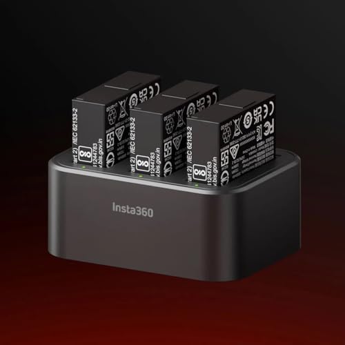 Insta360 Hub di Ricarica Rapida, Fino a 3 Batterie Contemporaneamente, Compatibile con Ace, Ace Pro, Ace Pro 2, Nero - 6