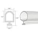Gordon Glass Clear Vinyl Bulb type Shower Door Seal Sweep, 3/16 inch fin width, 3/32 inch backing width to use with Frameless or Framed Shower Doors, 84 inch long